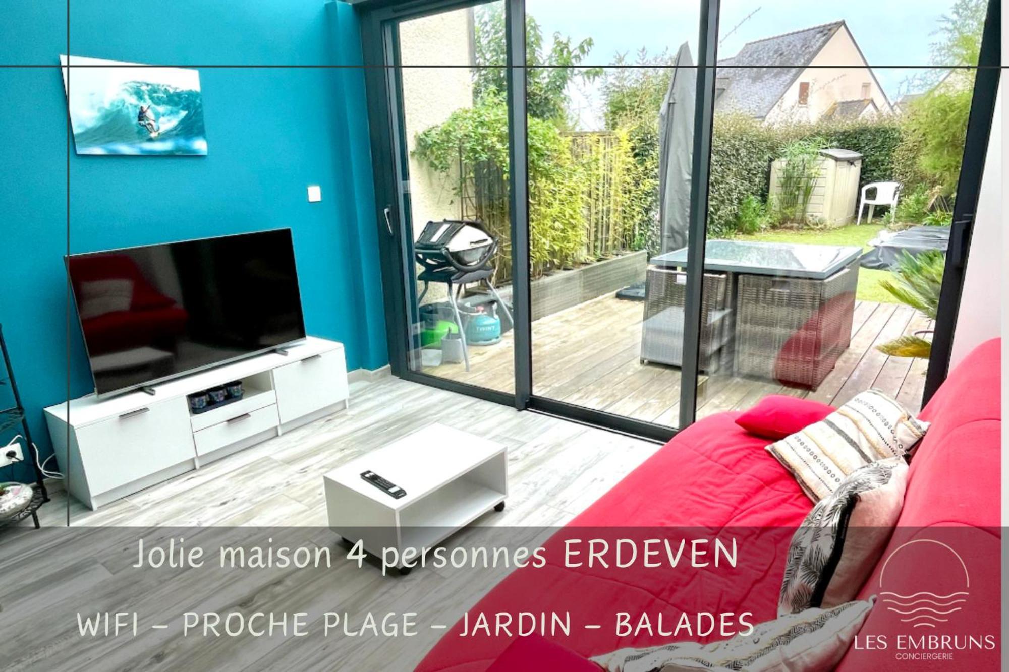 Jolie Petite Maison A 500M De La Plage D'Ердевен Екстериор снимка